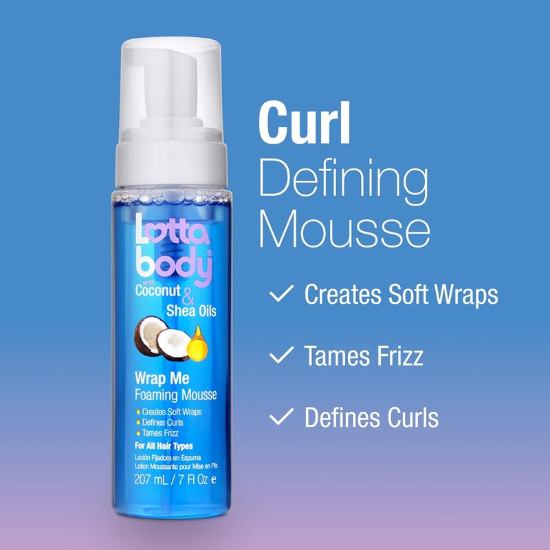 Lottabody Coconut Oil and Shea Wrap Me Foaming Curl Mousse - 7 Fl Oz - Image 5
